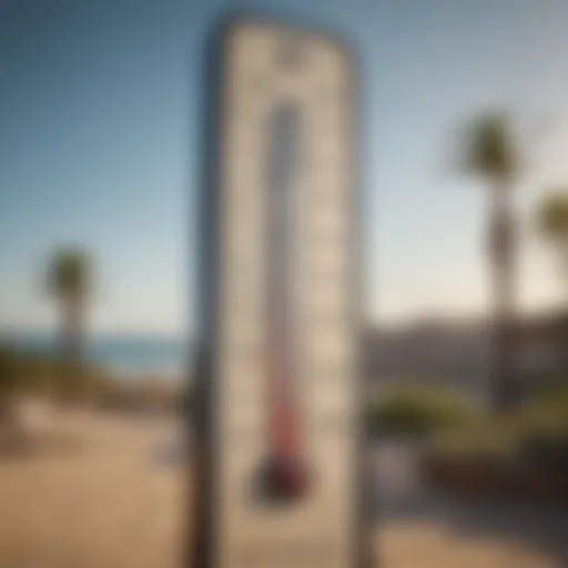 Illustration of a thermometer displaying outdoor temperature