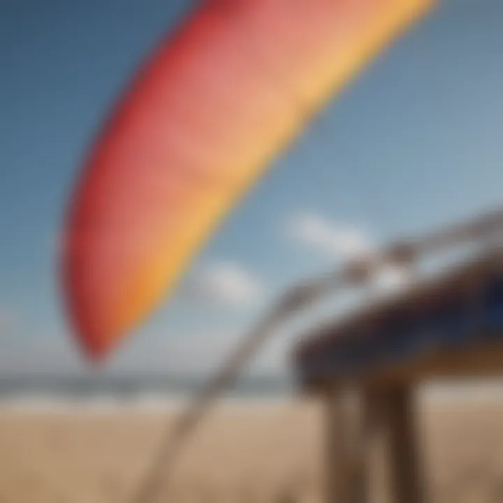 Close-up view of high-quality materials used in kite construction