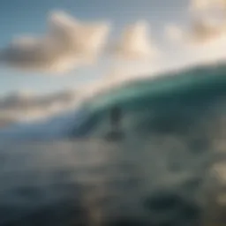 Surfers riding the waves at Ho'okipa Beach