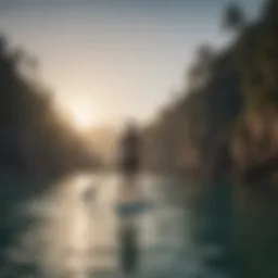 High-quality stand-up paddleboard on the water