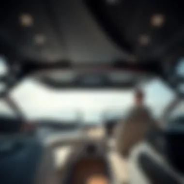 Interior view showcasing modern wakesurf boat features