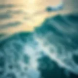 Aerial view of ocean waves illustrating swell dynamics