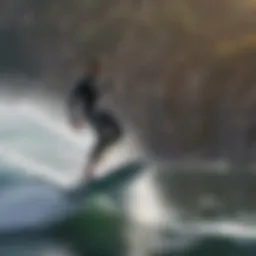 Hydrofoil surfing in action showcasing the Liquid Force Hydrofoil