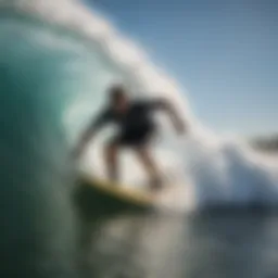 High-performance bodyboard on a wave