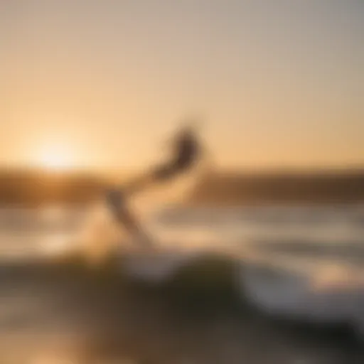 Kitesurfing in the Golden Hour