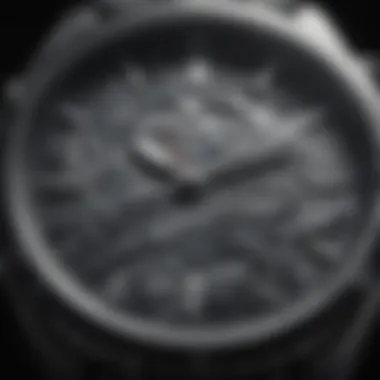 An intricate display of tide patterns on a watch face