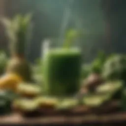 Vibrant Green Smoothie with Fresh Ingredients