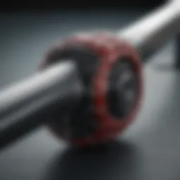 Close-up view of Fiblink surf rod construction