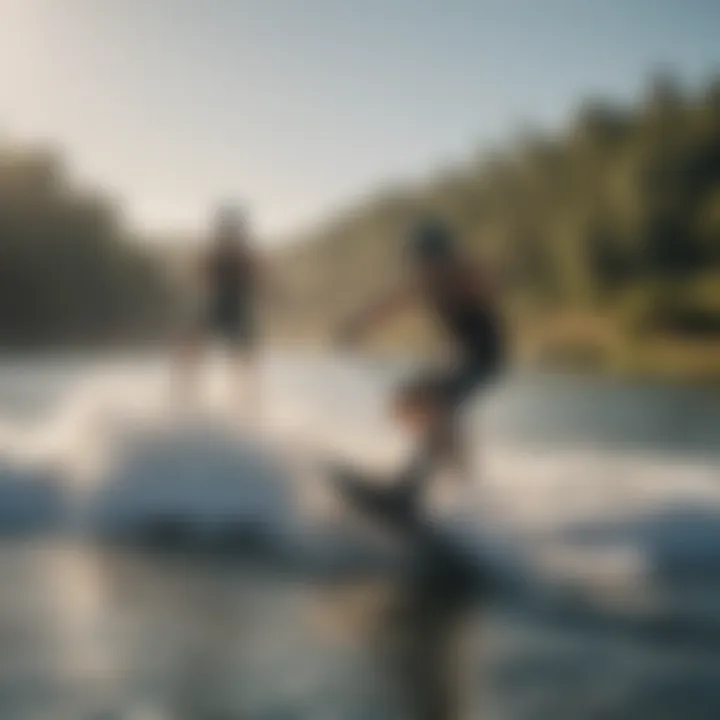 Group of friends enjoying a budget-friendly wakeboarding session