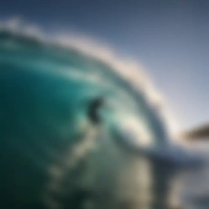 Vibrant underwater shot taken with a GoPro while surfing