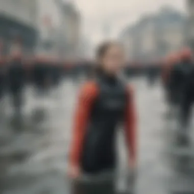 Greta Thunberg participating in a climate change protest