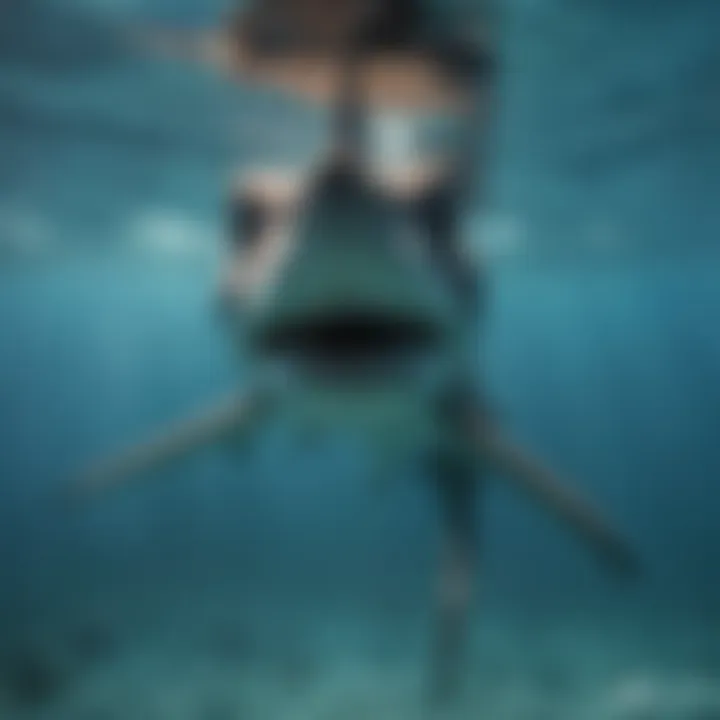 Hammerhead Shark Swimming in Blue Waters