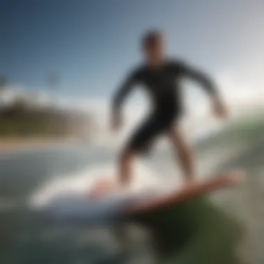 Iconic Morey Boogie Board in Surfing Action