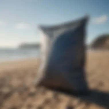 IKEA tarp bag being used for beach storage