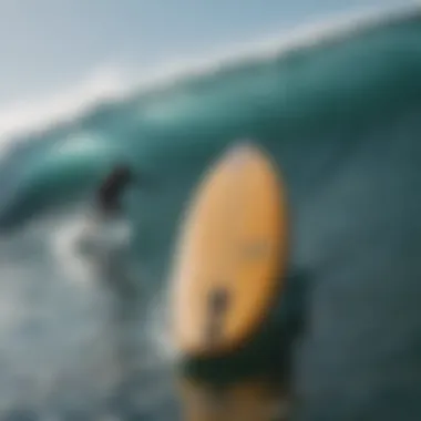 An innovative surfboard design with integrated duck feet elements