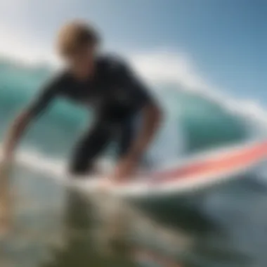 Surfer using innovative wave tracker device