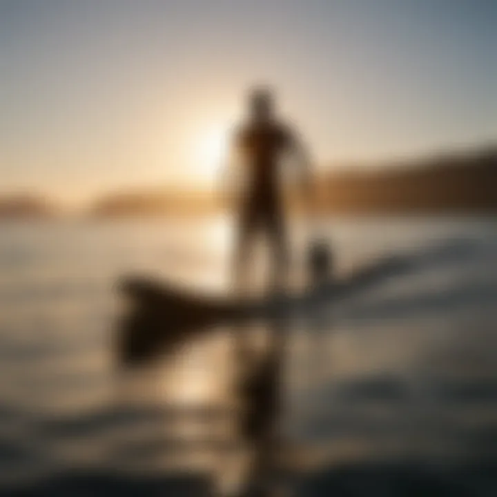 Sun-kissed Paddleboarder Silhouette