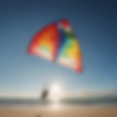 Colorful kite against the clear blue sky in Mexico