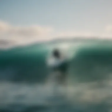 Kite surfer catching the perfect wave in Mexico