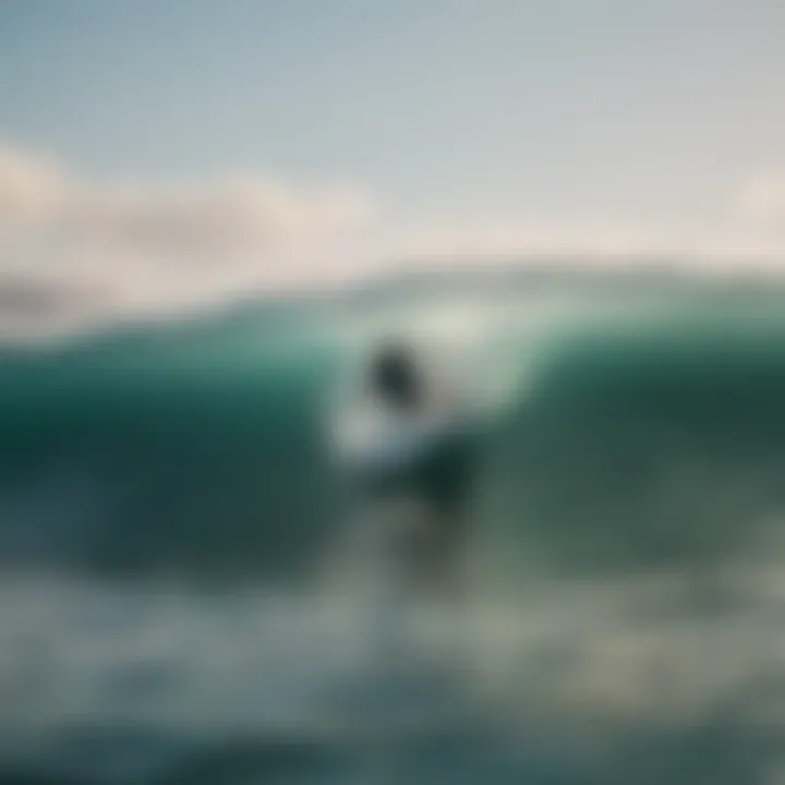 Kite surfer catching the perfect wave in Mexico