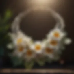 Exquisite lei flower necklace on display
