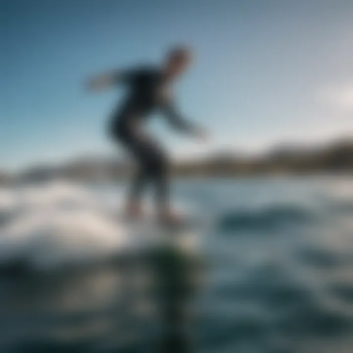 Rider Enjoying Electric Hydrofoil Surfing