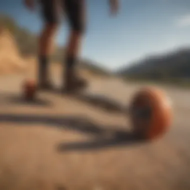 Longboard wheels on rough terrain