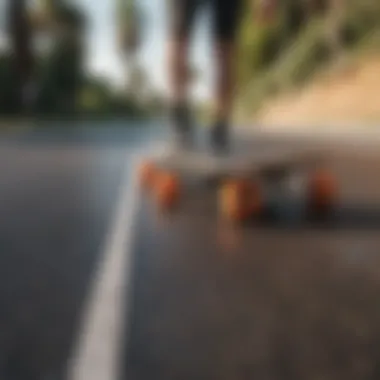 Longboard wheels on a smooth pavement