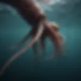 Majestic Giant Squid in Deep Ocean