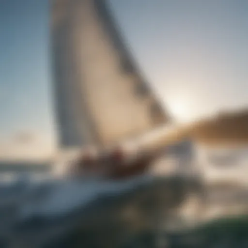 Majestic sail kit catching the wind on the waves