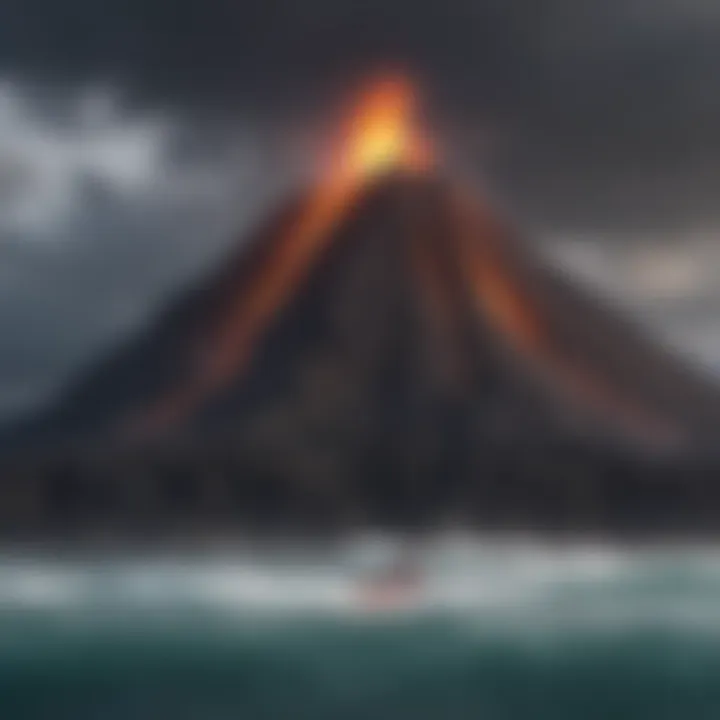 Majestic Volcano representing Hawaiian spirituality