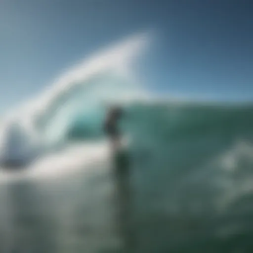 Surfer riding the majestic waves at Chicama