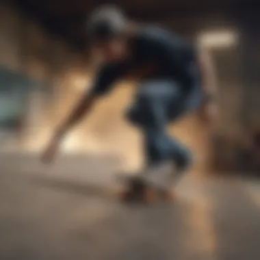 Skateboarder grinding on a rail with precision and control