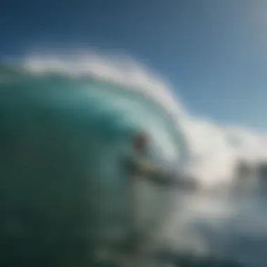 A surfer riding a barrel wave with expert skill