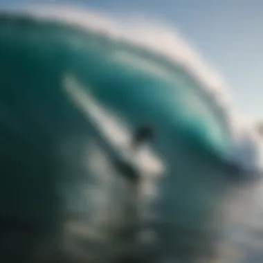 Creative visualization of achieving optimal performance on the waves after waxing a bodyboard