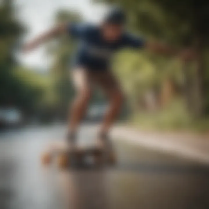 Longboard Dancer Balancing on Board