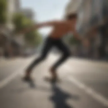 Longboard Dancer Executing Complex Maneuver