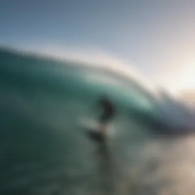 Surfer perfecting a bottom turn in Puerto Rico