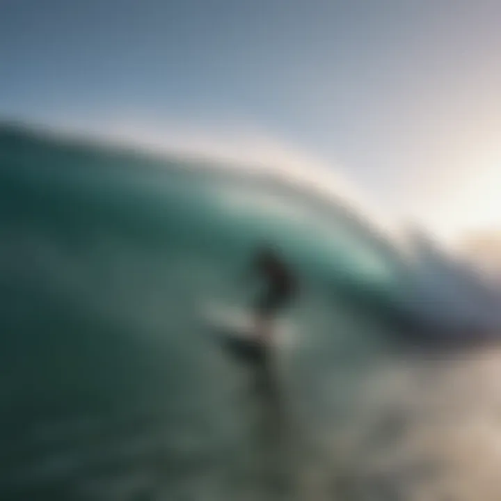 Surfer perfecting a bottom turn in Puerto Rico