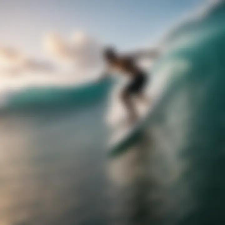 Surfer executing a cutback in Puerto Rico