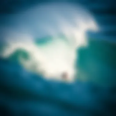 Shortboard Competition Highlights An aerial view of a surf competition showcasing shortboard skills