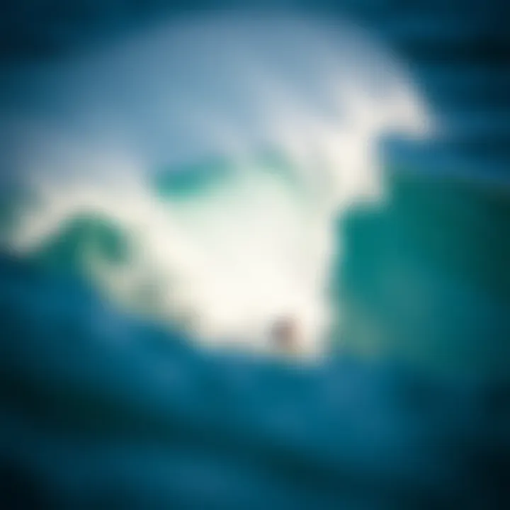 Shortboard Competition Highlights An aerial view of a surf competition showcasing shortboard skills