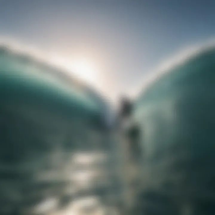 Surfer Embracing the Ocean