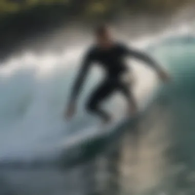 Expert Surfer Carving the Wave