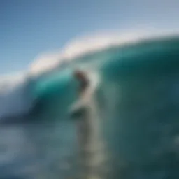 Surfer riding a wave at Hookipa Beach