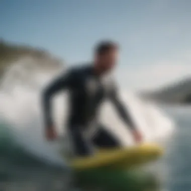 Bodyboarder with Bicep Leash