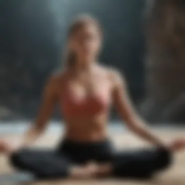 Woman doing yoga breathing exercises