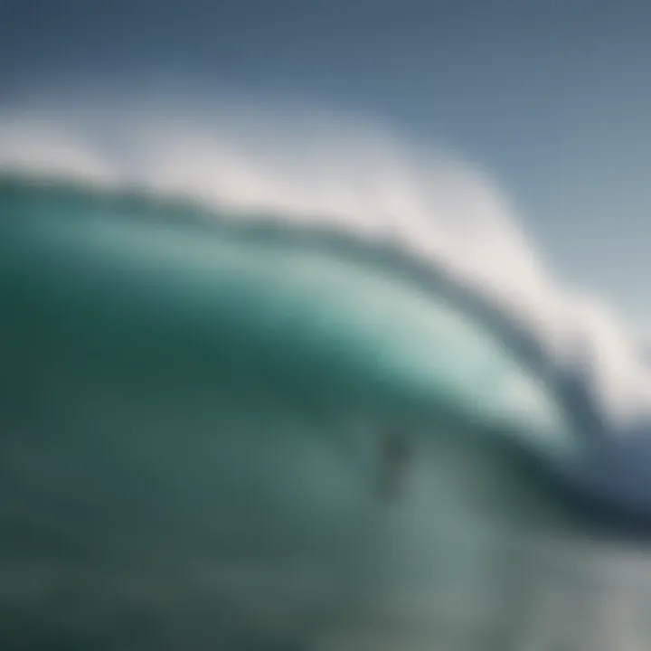 Wind pattern diagram influencing surf conditions