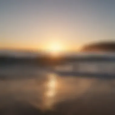 Surfboarders enjoying a sunset session