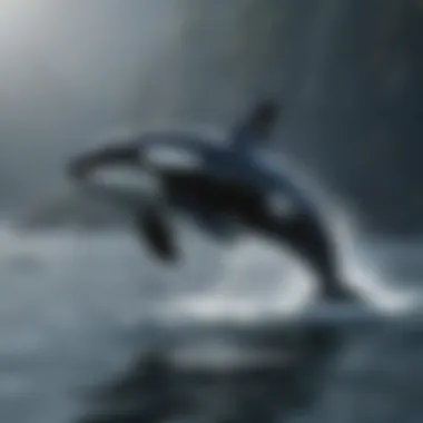 Orca Hunting Prey in the Deep